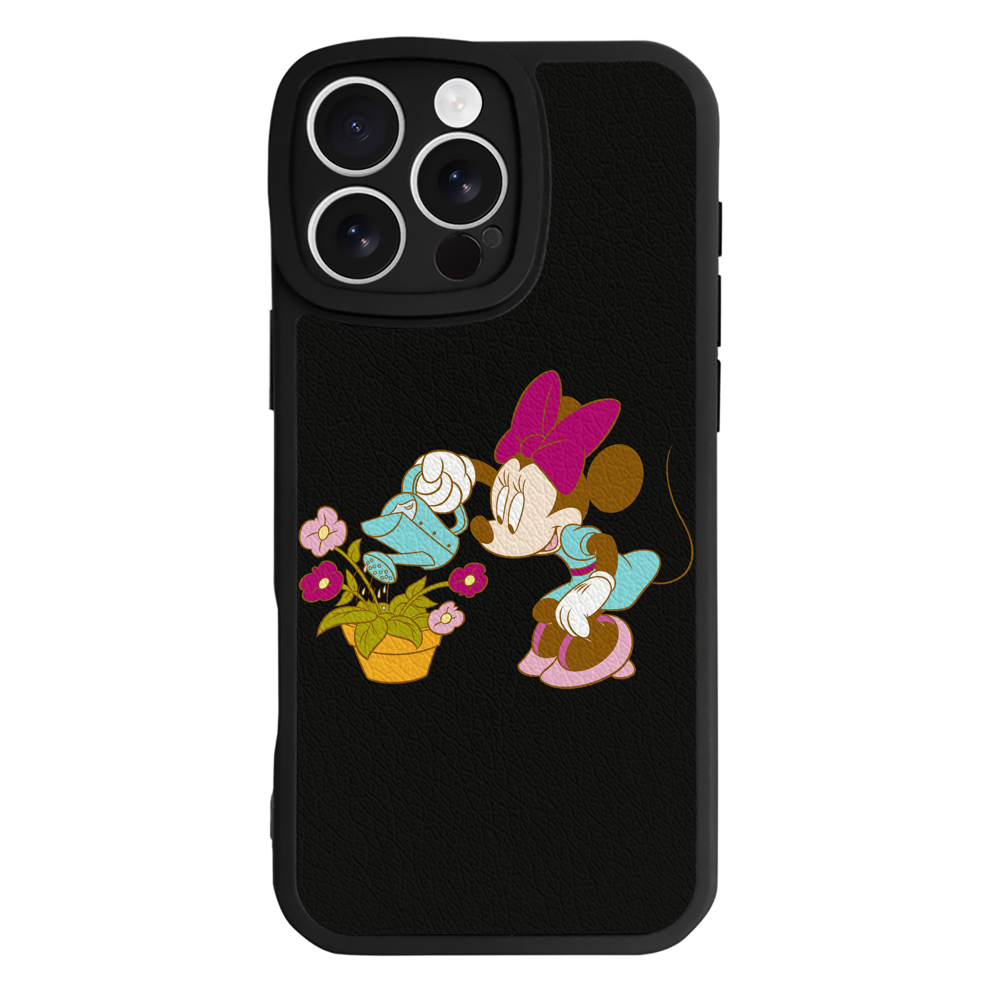 （画像用） ミッキーマウス Mickey Mouse 【iPhone 16シリーズ対応】シリコンスマホケース（レザー調） 材質：シリコン